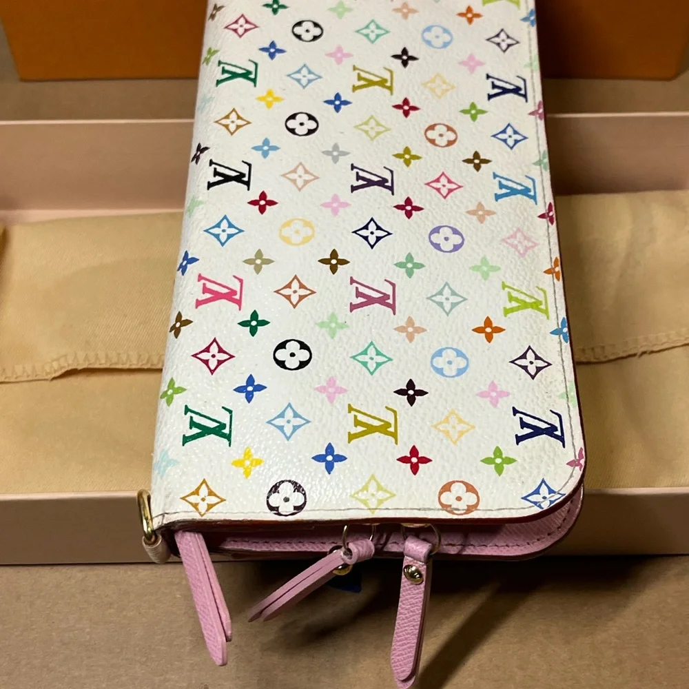 Louis Vuitton Monogram Multicolor insolite Wallet White and Litchi - Picture 15 of 15